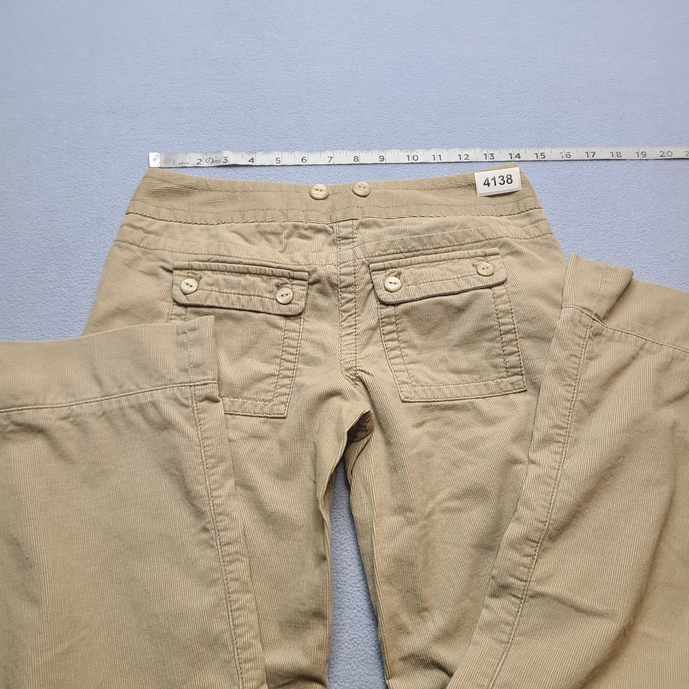 Ann Taylor Loft Corduroy Pants Womens 0P Tan Excellent Wide Leg Marisa - Picture 7 of 8